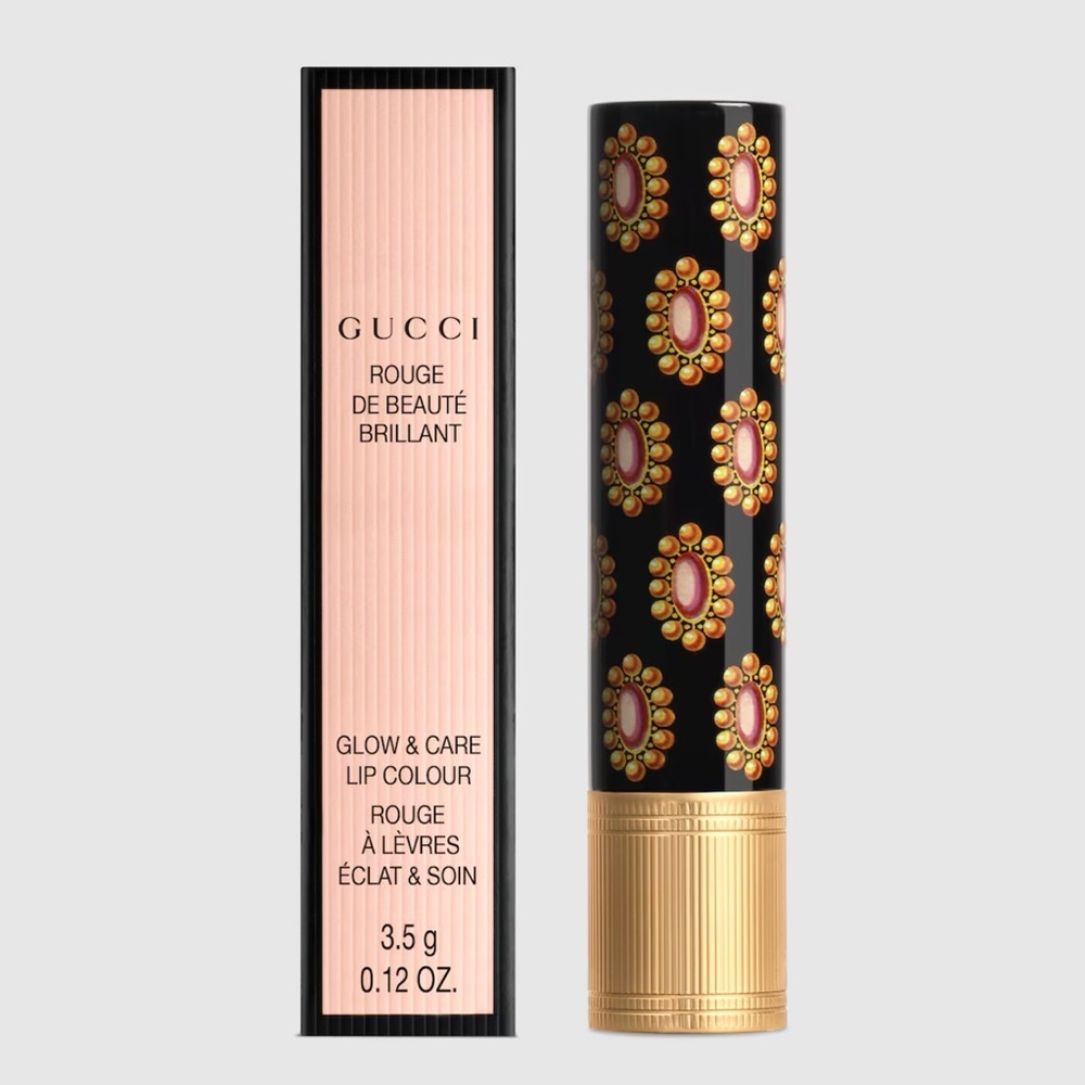 Gucci De Beaute Brilliant Glow & Care Lipstick 25 Goldie Red - Picture 3 of 3
